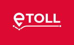 Na czerwonym tle napis e-TOLL.