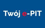 Napis Twój e-PIT na granatowym tle.