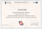 Dyplom udziału w projekcie 