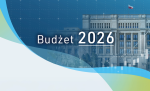 Grafika z napisem Budżet 2026 kolorowa.