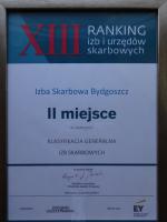 Dyplom II miejsce w klasyfikacji generalnej izb skarbowych