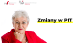 Plakat zmiany w PIT przedstawiający starszą kobietę 