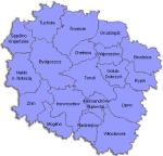 Mapka województwo kujawsko-pomorskie